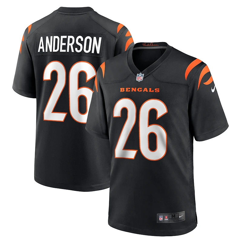 Maillot Nike Tycen Anderson pour homme, noir, joueur de match des Bengals Cincinnati
