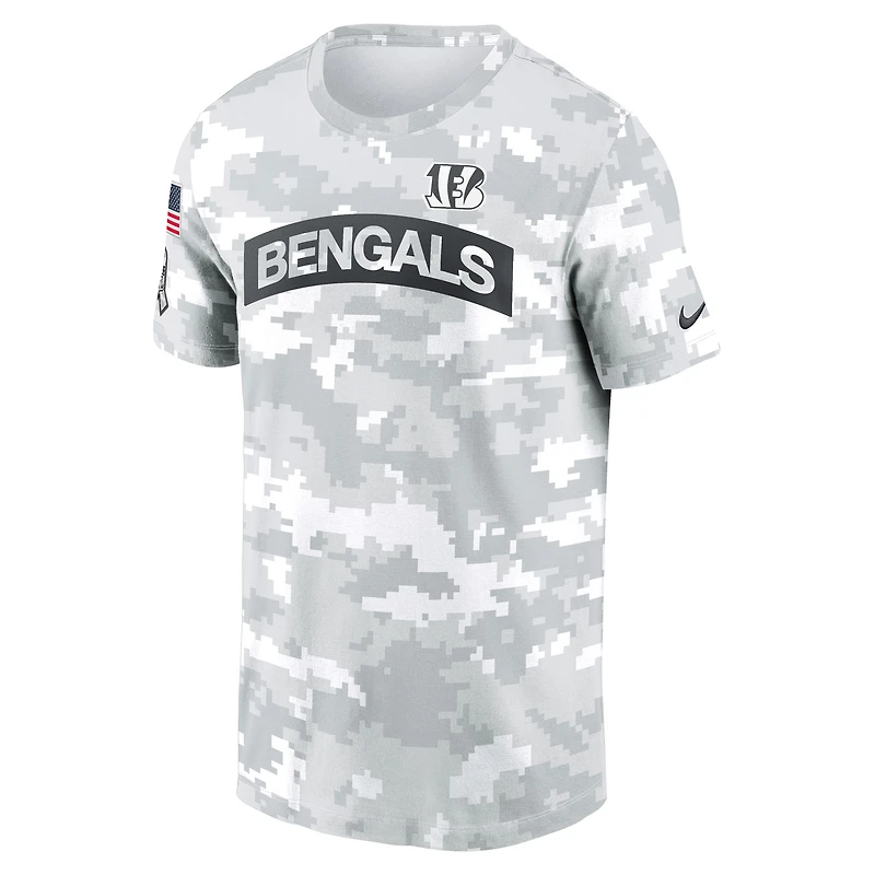T-shirt Nike Cincinnati Bengals 2024 Salute To Service Performance pour homme, blanc, grande taille