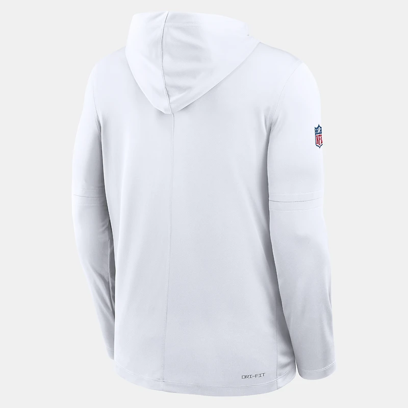 Men's Nike White Cincinnati Bengals Sideline Dri-FIT Long Sleeve Hooded T-Shirt