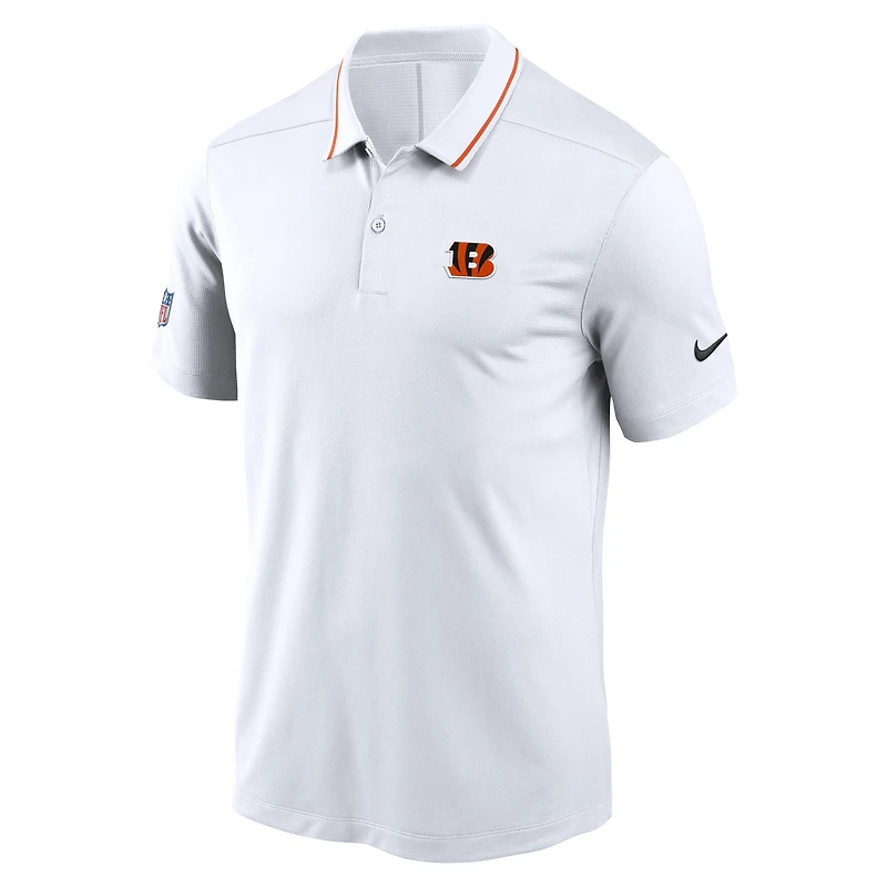 Men's Nike White Cincinnati Bengals Sideline Victory Performance Polo