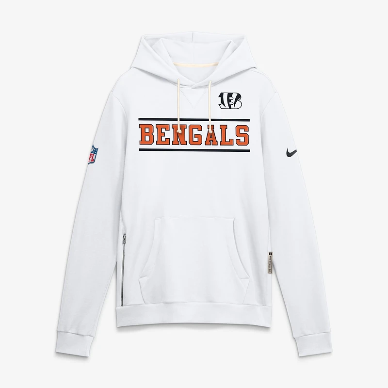 Men's Nike White Cincinnati Bengals Standard Issue Replay Officials Alternate Dri-FIT Hoodie