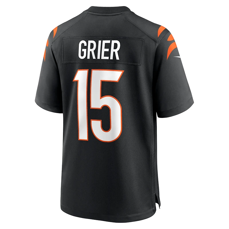 Men's Nike Will Grier  Black Cincinnati Bengals Team Game Jersey