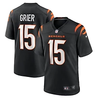 Men's Nike Will Grier  Black Cincinnati Bengals Team Game Jersey