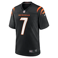 Maillot de match l'équipe Nike Will Grier pour hommes, noir, Cincinnati Bengals