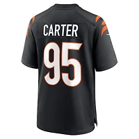 Maillot de joueur match Nike Zach Carter pour hommes, noir, Cincinnati Bengals