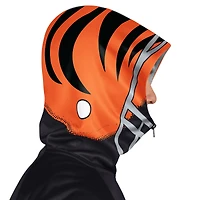 Veste de survêtement à capuche entièrement zippée Pro Player noire/orange pour homme, motif casque des Bengals Cincinnati