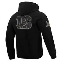 Men's Pro Standard Black Cincinnati Bengals Classic Chenille Pullover Hoodie