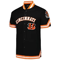 Men's Pro Standard Black Cincinnati Bengals Classic Warm-Up Short Sleeve Full-Snap Jacket