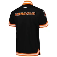 Men's Pro Standard Black Cincinnati Bengals Classic Warm-Up Short Sleeve Full-Snap Jacket