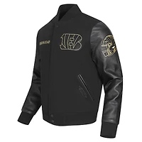 Veste Varsity entièrement zippée Pro Standard noire pour homme des Bengals de Cincinnati
