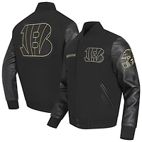 Veste Varsity entièrement zippée Pro Standard noire pour homme des Bengals de Cincinnati