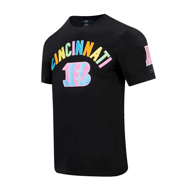 Men's Pro Standard Black Cincinnati Bengals Neon Graphic T-Shirt