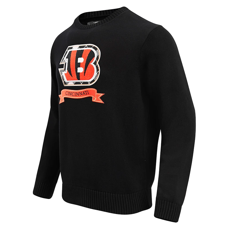 Men's Pro Standard Black Cincinnati Bengals Prep Knit Sweater