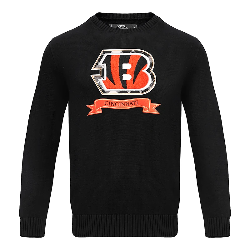 Pull en tricot de préparation Pro Standard noir des Bengals Cincinnati pour hommes