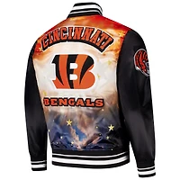 Veste à boutons-pression en satin sublimé Pro Standard Black Cincinnati Bengals pour homme