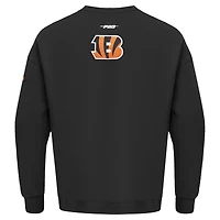 Men's Pro Standard Black Cincinnati Bengals Turn It Up Drop Shoulder Pullover Sweatshirt