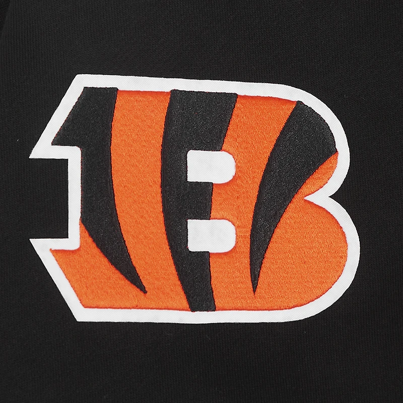 Men's Pro Standard Black Cincinnati Bengals Turn It Up Drop Shoulder Pullover Sweatshirt