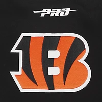 Men's Pro Standard Black Cincinnati Bengals Turn It Up Drop Shoulder Pullover Sweatshirt