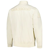 Veste neutre à fermeture éclair intégrale Pro Standard pour hommes, crème, Cincinnati Bengals