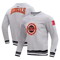 Men's Pro Standard Heather Gray Cincinnati Bengals Crest Emblem Pullover Sweatshirt