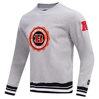 Men's Pro Standard Heather Gray Cincinnati Bengals Crest Emblem Pullover Sweatshirt