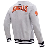 Men's Pro Standard Heather Gray Cincinnati Bengals Crest Emblem Pullover Sweatshirt