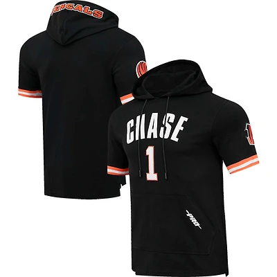 T-shirt à capuche Pro Standard Ja'Marr Chase pour hommes, noir, nom et numéro du joueur des Bengals de Cincinnati