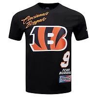 T-shirt Pro Standard Joe Burrow pour hommes, noir, Cincinnati Bengals Fast Lane, nom et numéro de joueur