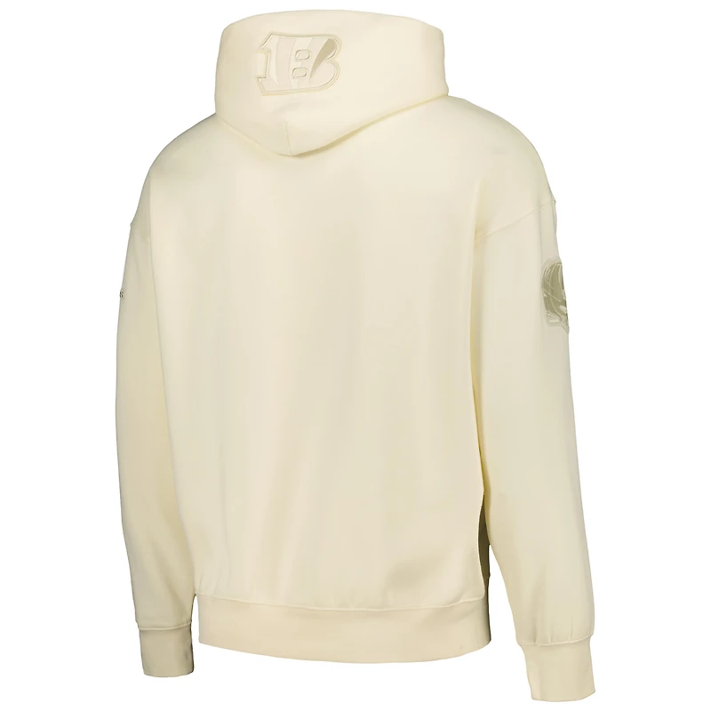 Sweat à capuche Pro Standard Joe Burrow crème pour hommes, nom et numéro du joueur des Bengals de Cincinnati