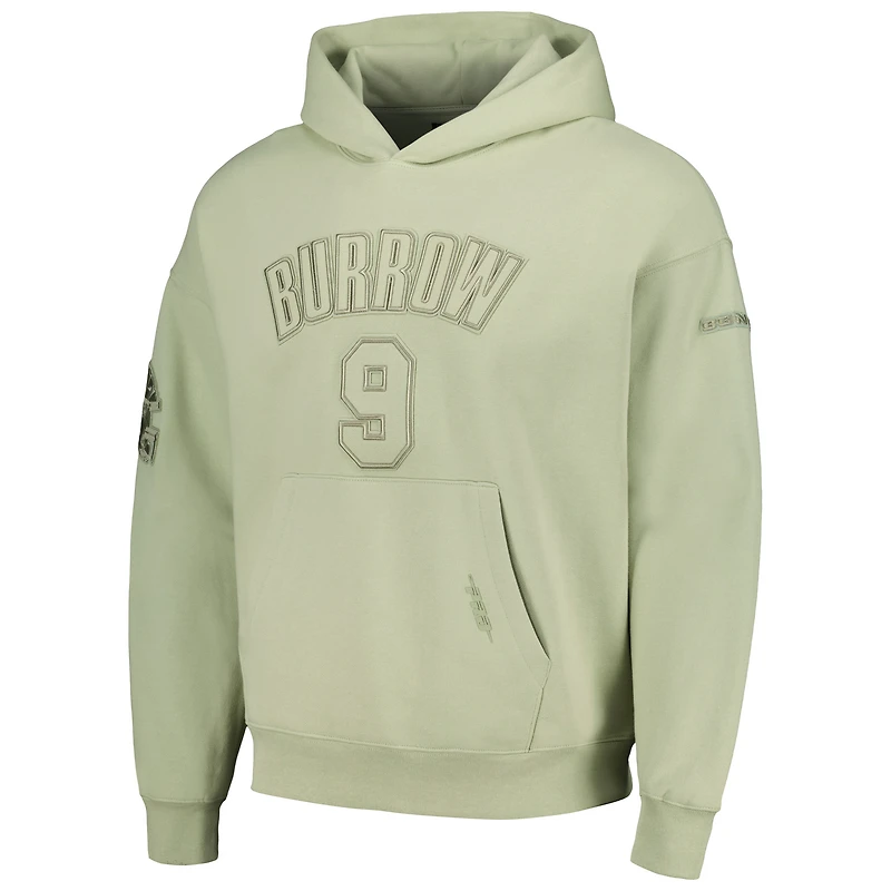 Men's Pro Standard Joe Burrow Light Green Cincinnati Bengals Player Name & Number Pullover Hoodie