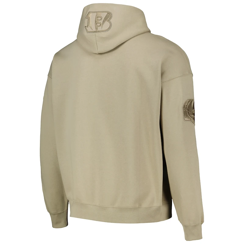 Sweat à capuche Pro Standard Joe Burrow Tan Cincinnati Bengals pour hommes, nom et numéro du joueur