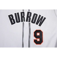 Men's Pro Standard Joe Burrow Cincinnati Bengals Mesh Baseball Button-Up T-Shirt