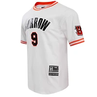 Men's Pro Standard Joe Burrow White Cincinnati Bengals Player Name & Number Mesh T-Shirt