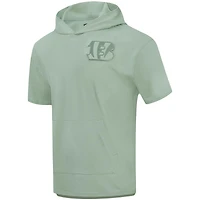 Men's Pro Standard Light Green Cincinnati Bengals Neutrals Short Sleeve Pullover Hoodie
