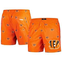 Short Pro Standard orange pour homme, imprimé intégral, mini logo des Bengals de Cincinnati