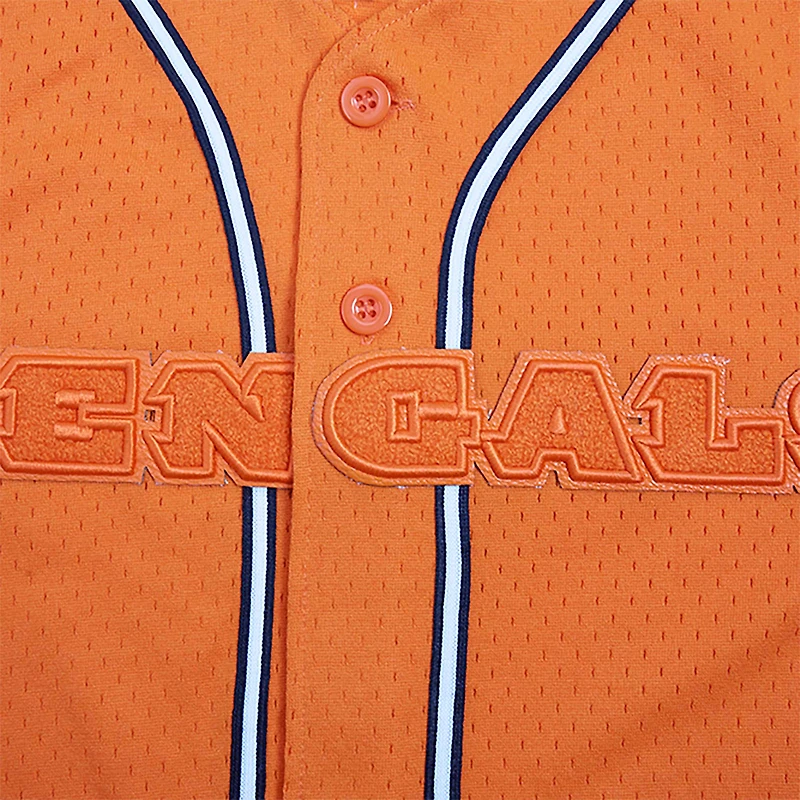Men's Pro Standard Orange Cincinnati Bengals Triple Tonal Mesh Button-Up Shirt