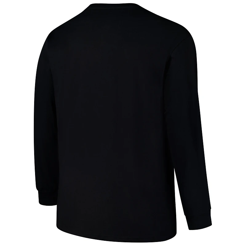 T-shirt à manches longues Pop Big & Tall pour homme avec profil noir des Bengals de Cincinnati