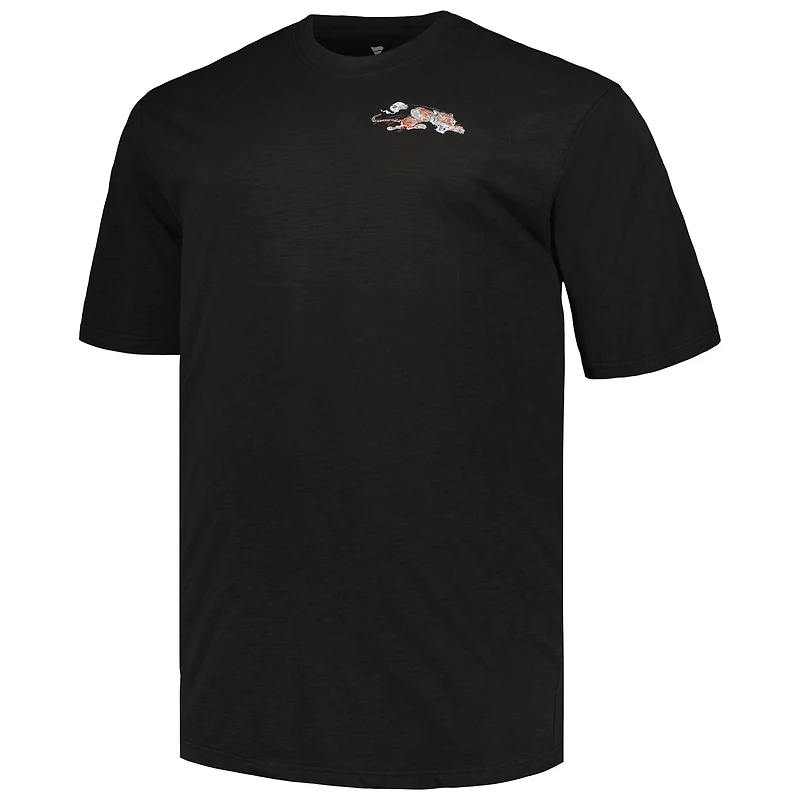 T-shirt noir pour homme Profile Cincinnati Bengals Big & Tall Two-Hit Throwback