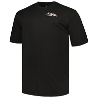 T-shirt noir pour homme Profile Cincinnati Bengals Big & Tall Two-Hit Throwback