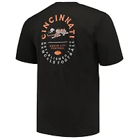 T-shirt noir pour homme Profile Cincinnati Bengals Big & Tall Two-Hit Throwback