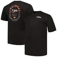 T-shirt noir pour homme Profile Cincinnati Bengals Big & Tall Two-Hit Throwback