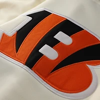 Men's Profile Oatmeal Cincinnati Bengals Big & Tall Chest Print and Logo Short Sleeve Pullover Hoodie