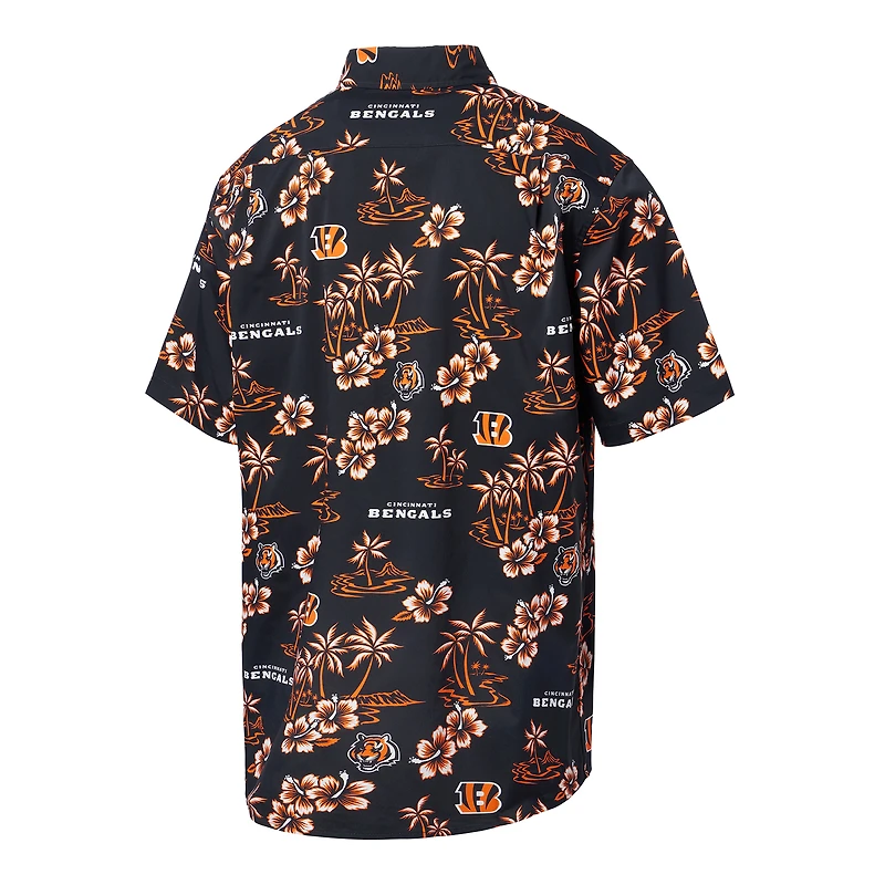 Chemise boutonnée Kekai des Bengals de Cincinnati pour homme Reyn Spooner noire