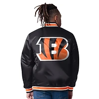 Veste réversible en satin noir/orange Starter pour homme des Bengals de Cincinnati
