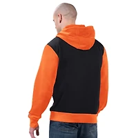 Men's Starter Black/Orange Cincinnati Bengals Thursday Night Gridiron Full-Zip Hoodie