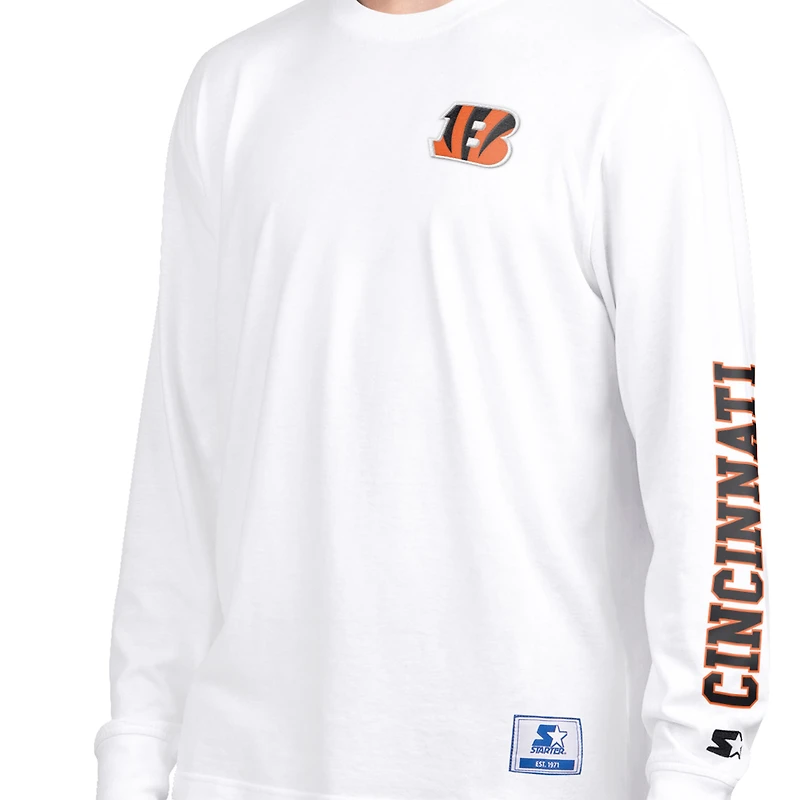 Men's Starter Black/White Cincinnati Bengals Short Sleeve & Long T-Shirt Combo Pack
