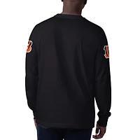 Men's Starter Black Cincinnati Bengals Clutch Hit Long Sleeve T-Shirt