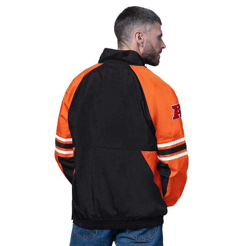 Men's Starter Black Cincinnati Bengals Prospect Half-Zip Pullover