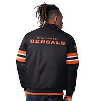Veste universitaire à boutons-pression Starter Black Cincinnati Bengals Scout I pour homme