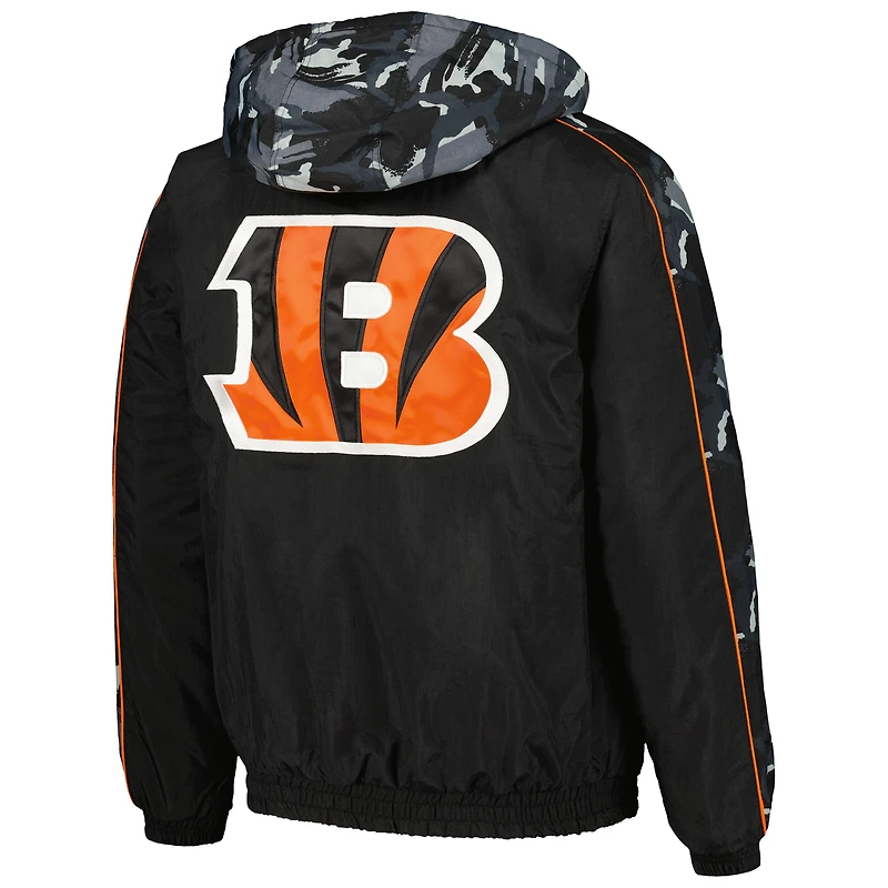 Sweat à capuche entièrement zippé Starter Black Cincinnati Bengals Thursday Night Gridiron pour hommes